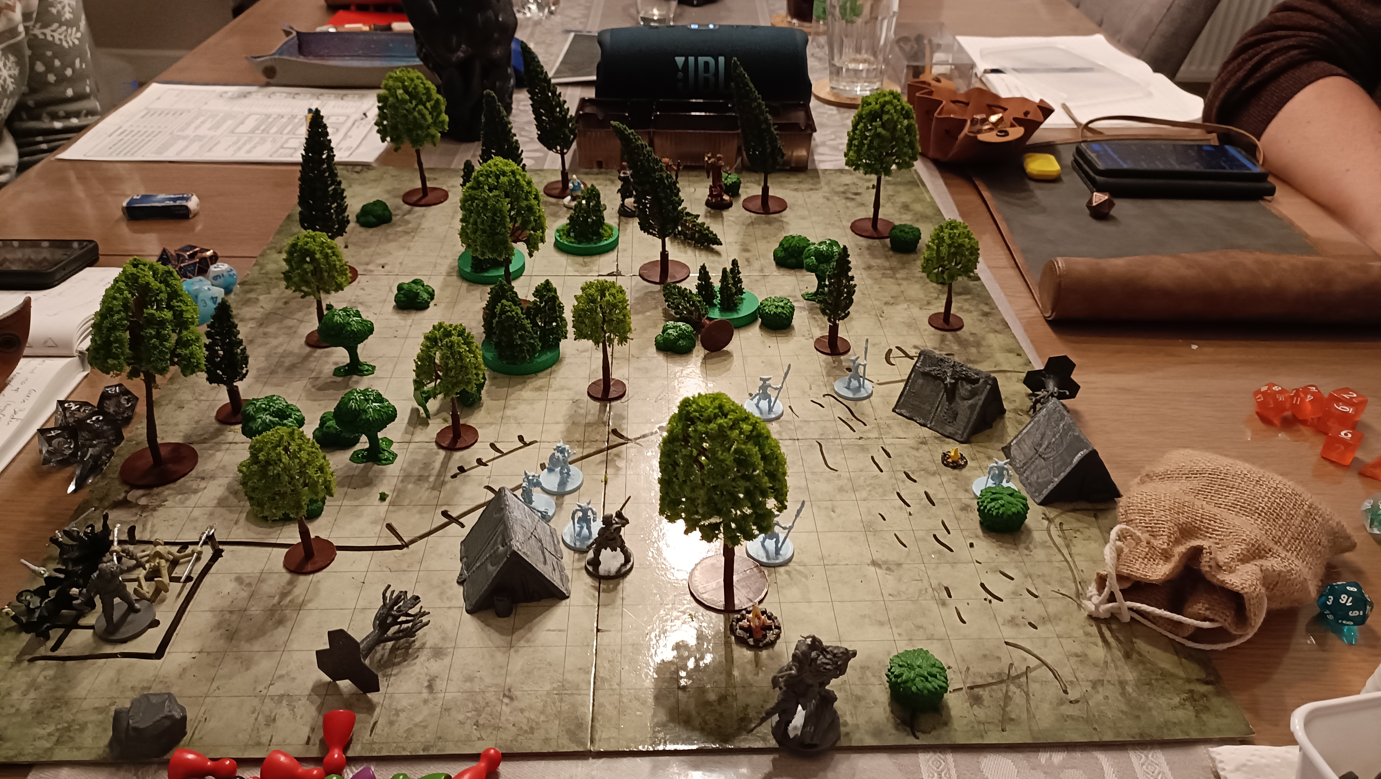 Adventure map met miniatures